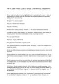 PSYC 365 FINAL QUESTIONS & VERIFIED ANSWERS
