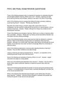 PSYC 365 FINAL EXAM REVIEW QUESTIONS