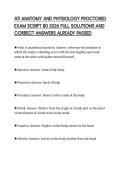 ATI ANATOMY AND PHYSIOLOGY PROCTORED EXAM SCRIPT 80 2026 FULL SOLUTIONS AND CORRECT ANSWERS ALREADY PASSED