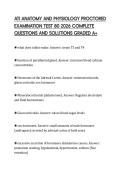 ATI ANATOMY AND PHYSIOLOGY PROCTORED EXAMINATION TEST 80 2026 COMPLETE QUESTIONS AND SOLUTIONS GRADED A&plus;