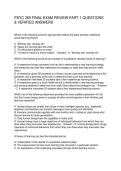 PSYC 365 FINAL EXAM REVIEW PART 1 QUESTIONS & VERIFIED ANSWERS