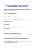 NU 606 Midterm Exam &lpar;Latest 2026&sol;2027 Update&rpar; Questions with Verified Correct Answers