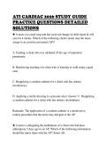 ATI CARDIAC 2026 STUDY GUIDE PRACTICE QUESTIONS DETAILED SOLUTIONS