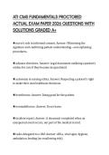 ATI CMS FUNDAMENTALS PROCTORED ACTUAL EXAM PAPER 2026 QUESTIONS WITH SOLUTIONS GRADED A&plus;