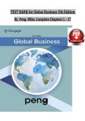 Test Bank for Global Business &lpar;5th Edition&rpar; by Mike W&period; Peng &ndash; Complete Chapters 1&ndash;17 &vert; Comprehensive Exam Questions&comma; Answers & Explanations