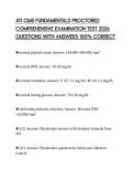 ATI CMS FUNDAMENTALS PROCTORED COMPREHENSIVE EXAMINATION TEST 2026 QUESTIONS WITH ANSWERS 100&percnt; CORRECT