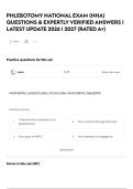 PHLEBOTOMY NATIONAL EXAM &lpar;NHA&rpar; QUESTIONS & EXPERTLY VERIFIED ANSWERS &vert; LATEST UPDATE 2026 &vert; 2027 &lpar;RATED A&plus;&rpar;