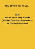 Med Surg Final NCLEX Practice Questions PDF &vert; Comprehensive Medical Surgical Nursing Exam Prep