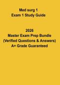 Med Surg 1 Exam 1 Study Guide PDF &vert; Medical Surgical Nursing Review Notes & Prep