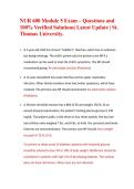 NUR 600 Module 5 Exam &ndash; Questions and 100&percnt; Verified Solutions&vert; Latest Update &vert; St&period; Thomas University&period;