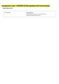 management exam 2 UPDATED ACTUAL Questions And Correct Answers 