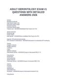 GERONTOLOGY FINAL EXAM PACKAGE DEAL QUESTIONS WITH COMPLETE SOLUTIONS 2026