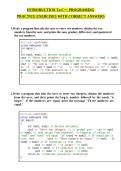Introduction to C&plus;&plus; Programming Practice Exercises with Detailed Answers Complete Study Guide