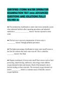 CERTIFIED STORM WATER OPERATOR EXAMINATION TEST 2026 ADVANCED QUESTIONS AND SOLUTIONS FULLY SOLVED A&plus;