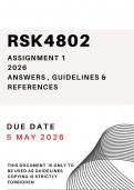 RSK4802 Assignment 1 2026 Memo &vert; Due Date 5 May 2026