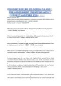 WGU D487 Secure Software Design Objective Assessment and Pre-Assessment Questions with Correct Answers Complete Study Guide