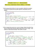 Introduction to C&plus;&plus; Programming Practice Exercises with Detailed Answers Complete Study Guide