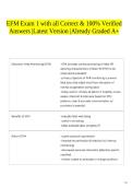 EFM Exam 1 with all Correct & 100&percnt; Verified Answers &vert;Latest Version &vert;Already Graded A&plus;