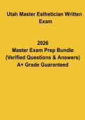 Utah Master Esthetician Written Exam Prep PDF &vert; Esthetics Licensing Practice Questions