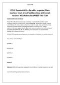 ICC RF Residential Fire Sprinkler Inspector-Plans Examiner Exam Actual Test Questions and Correct Answers With Rationales LATEST THIS YEAR&period;pdf