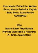 Utah & Virginia Master Esthetician Written Exam Prep PDF &vert; State Board Esthetics Practice