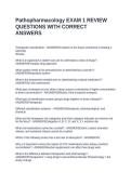 Pathopharmacology EXAM 1 REVIEW QUESTIONS WITH CORRECT ANSWERS