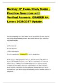 Barkley 3P Exam Study Guide &ndash;  Practice Questions with  Verified Answers&period; GRADED A&plus;&period;  Latest 2026&sol;2027 Update&period;  
