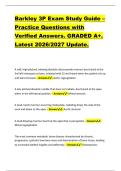Barkley 3P Exam Study Guide &ndash;  Practice Questions with  Verified Answers&period; GRADED A&plus;&period;  Latest 2026&sol;2027 Update&period; 