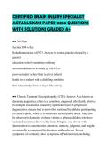 CERTIFIED BRAIN INJURY SPECIALIST ACTUAL EXAM PAPER 2026 QUESTIONS WITH SOLUTIONS GRADED A&plus;