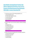 Hair Braider Licensing Exam Practice Test &lpar;Where Regulated&rpar; Questions And Correct Answers &lpar;Verified Answers&rpar; Plus Rationales 2026 Q&A &vert; Instant Download Pdf