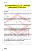 MCOLES Licensing &vert;Exam Questions and Answers &vert;2026 Update