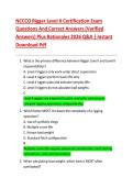 NCCCO Rigger Level II Certification Exam Questions And Correct Answers &lpar;Verified Answers&rpar; Plus Rationales 2026 Q&A &vert; Instant Download Pdf