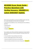 NCOEMS Exam Study Guide &ndash;  Practice Questions with  Verified Answers&period; GRADED A&plus;&period;  Latest 2026&sol;2027 Update&period;  