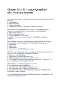 Chapter 38 & 40 Clayton Questions with Accurate Answers
