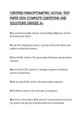CERTIFIED PARAOPTOMETRIC ACTUAL TEST PAPER 2026 COMPLETE QUESTIONS AND SOLUTIONS GRADED A&plus;