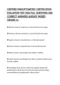 CERTIFIED PARAOPTOMETRIC CERTIFICATION EVALUATION TEST 2026 FULL QUESTIONS AND CORRECT ANSWERS ALREADY PASSED GRADED A&plus;