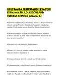 CCHT DAVITA CERTIFICATION PRACTICE EXAM 2026 FULL QUESTIONS AND CORRECT ANSWERS GRADED A&plus;