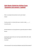 Utah Master Esthetician Written Exam &vert;Questions and answers&vert; Updated