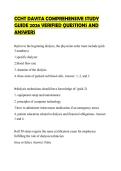 CCHT DAVITA COMPREHENSIVE STUDY GUIDE 2026 VERIFIED QUESTIONS AND ANSWERS
