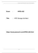 HPE0-J82 HPE Storage Architect PDF Dumps