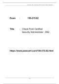 CheckPoint CCSA R82 156-215&period;82 PDF Dumps