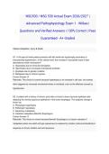 NSG530 &sol; NSG 530 Actual Exam 2026&sol;2027 &vert; Advanced Pathophysiology Exam 1 - Wilkes &vert; Questions and Verified Answers &vert; 100&percnt; Correct &vert; Pass Guaranteed - A&plus; Graded