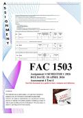 Fac1503 Assessment 4 semester 1 2026 Distinction guaranteed questions and answers&period;  0664316658