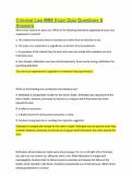Criminal Law MBE Exam Quiz Questions & Answers