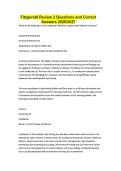 Fitzgerald Review 2 Questions and Correct Answers 2026&sol;2027