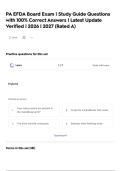 PA EFDA Board Exam &vert; Study Guide Questions with 100&percnt; Correct Answers &vert; Latest Update Verified &vert; 2026 &vert; 2027 &lpar;Rated A&rpar;