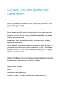 CON 1200V - Final Exam Questions With Correct Answers