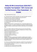 Relias ED RN A Actual Exam 2026&sol;2027 &vert; Complete Test Updated &vert; 100&percnt; Correct and Verified Answers &vert; Pass Guaranteed - A&plus; Graded