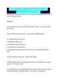 Written Poultry Test Questions with correct answers 100&percnt;
