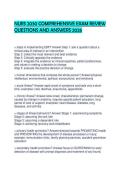 NURS 2030 COMPREHENSIVE EXAM REVIEW QUESTIONS AND ANSWERS 2026&period;